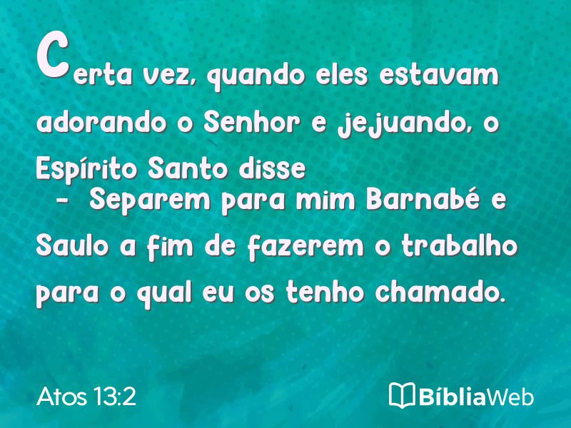 Atos 13:2 em imagem para compartilhar