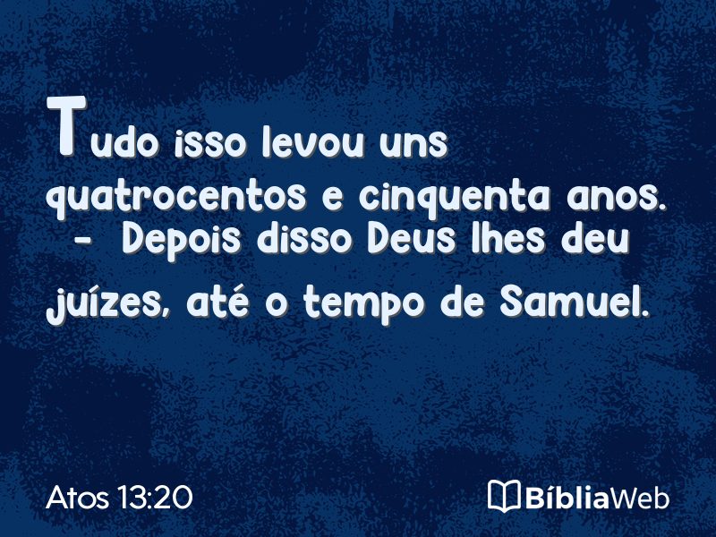 Atos 13:20 em imagem para compartilhar