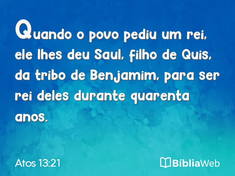 Atos 13:21 em imagem para compartilhar