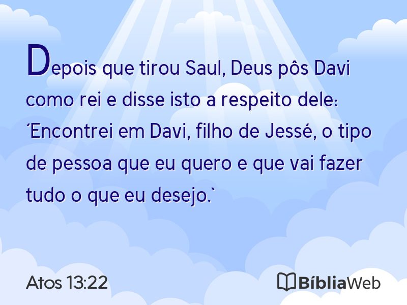 Atos 13:22 em imagem para compartilhar