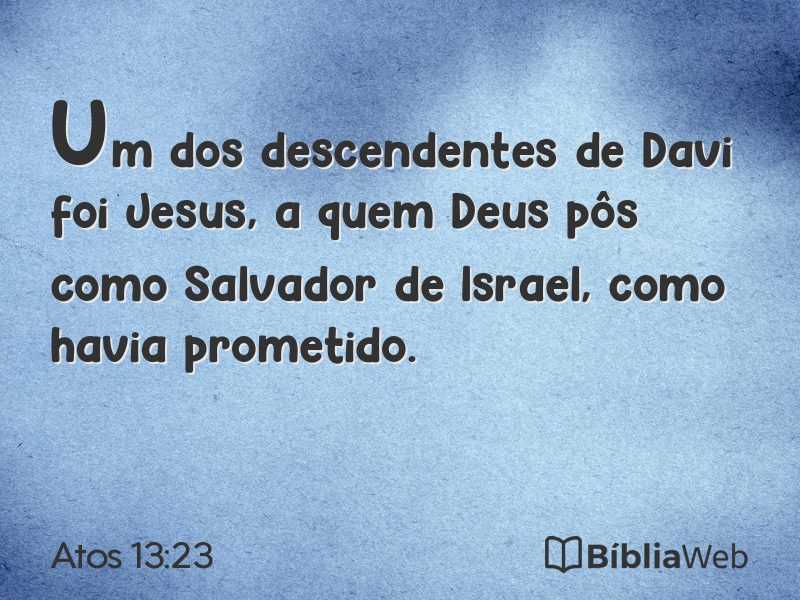 Atos 13:23 em imagem para compartilhar