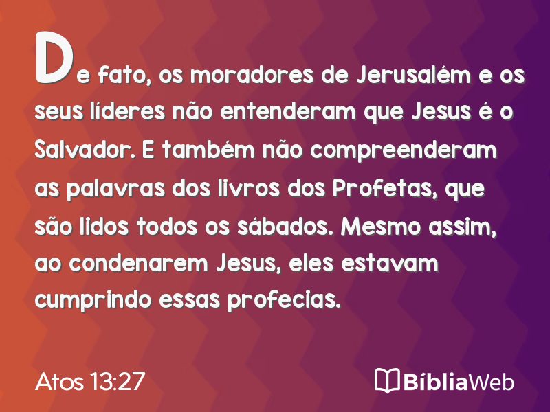 Atos 13:27 em imagem para compartilhar
