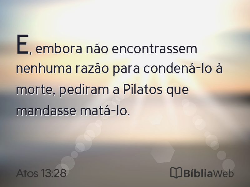 Atos 13:28 em imagem para compartilhar