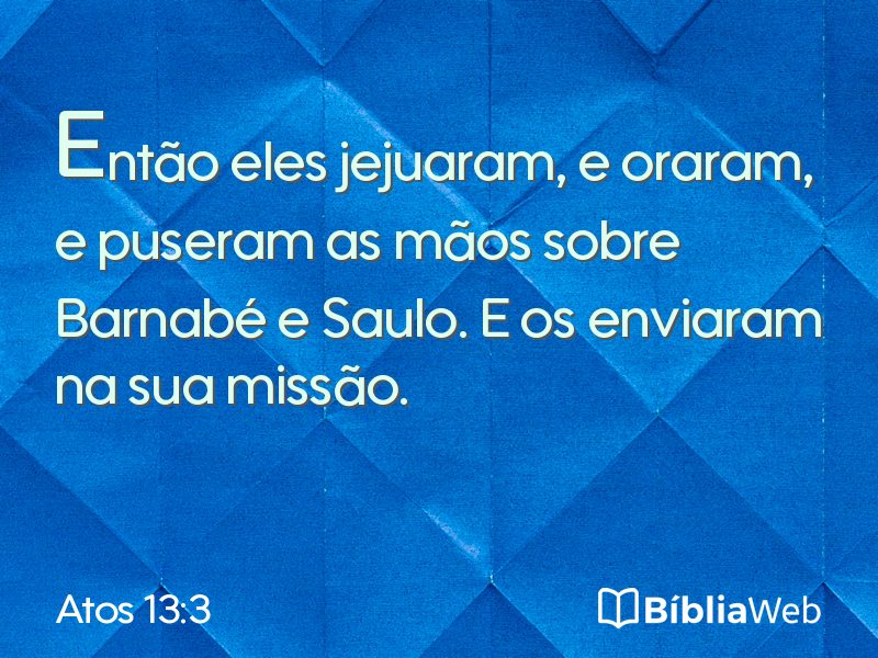Atos 13:3 em imagem para compartilhar