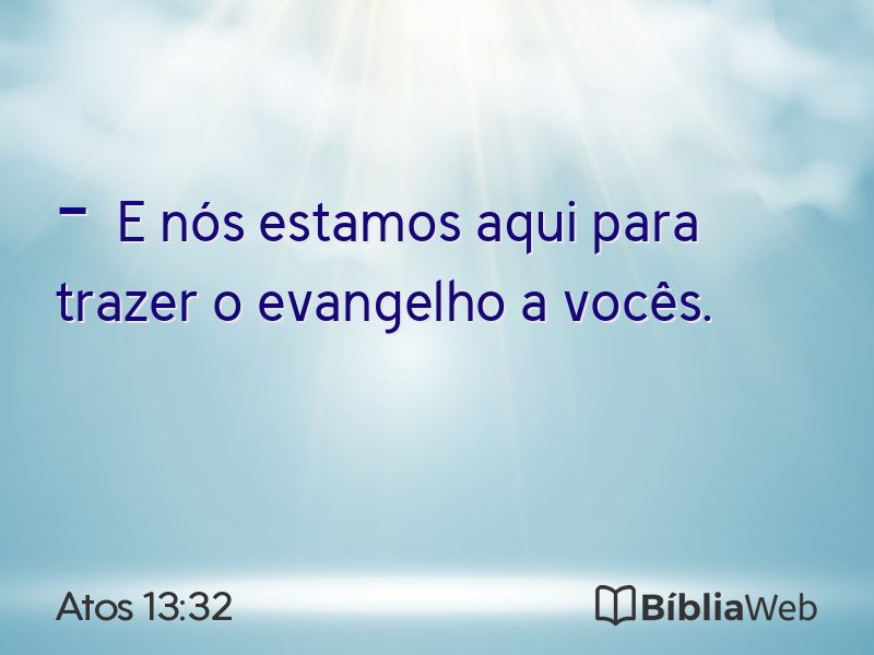 Atos 13:32 em imagem para compartilhar