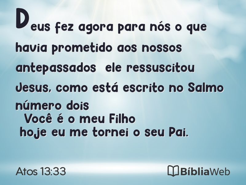 Atos 13:33 em imagem para compartilhar
