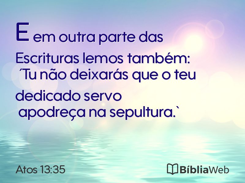 Atos 13:35 em imagem para compartilhar