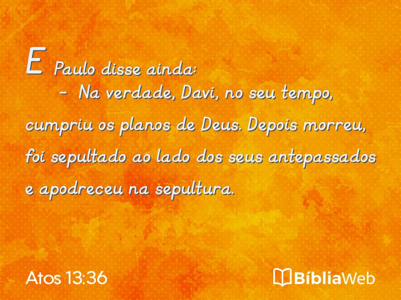 Atos 13:36 em imagem para compartilhar