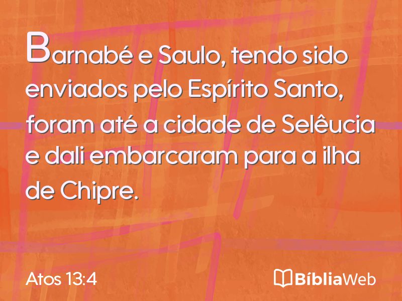 Atos 13:4 em imagem para compartilhar