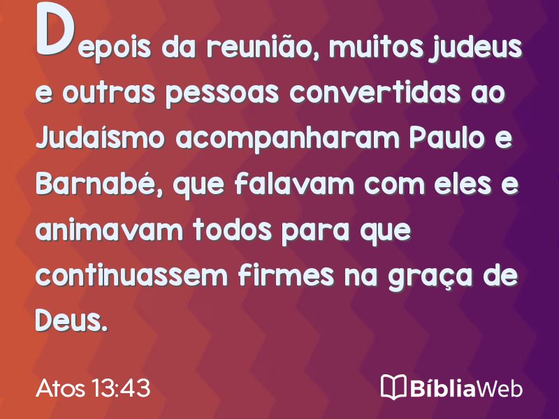 Atos 13:43 em imagem para compartilhar