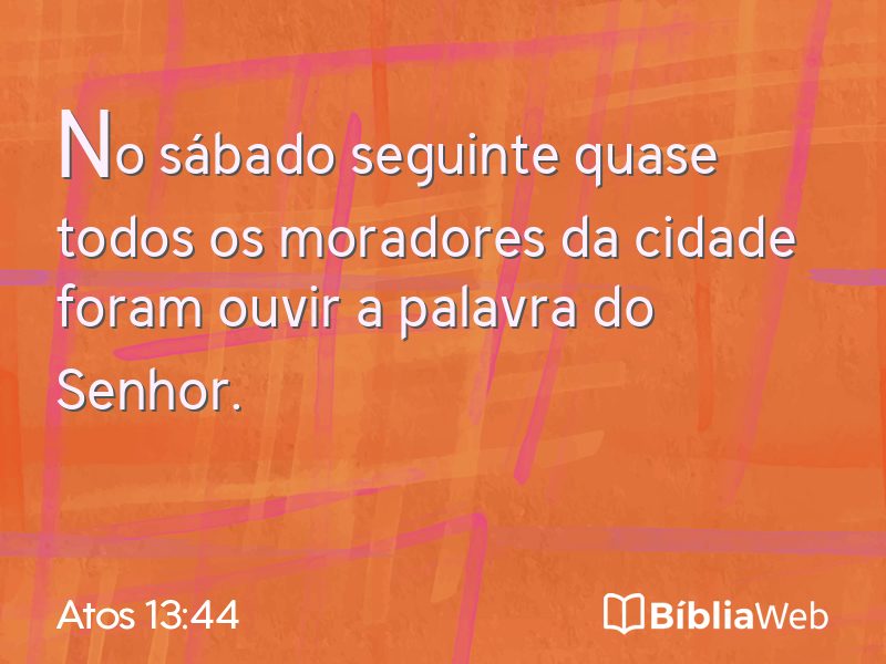 Atos 13:44 em imagem para compartilhar