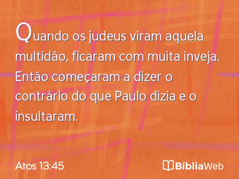 Atos 13:45 em imagem para compartilhar
