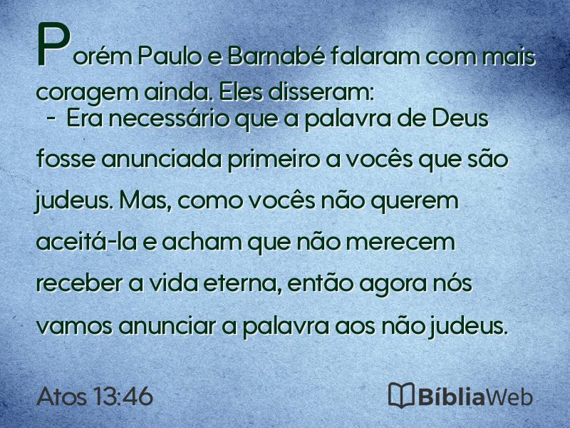 Atos 13:46 em imagem para compartilhar
