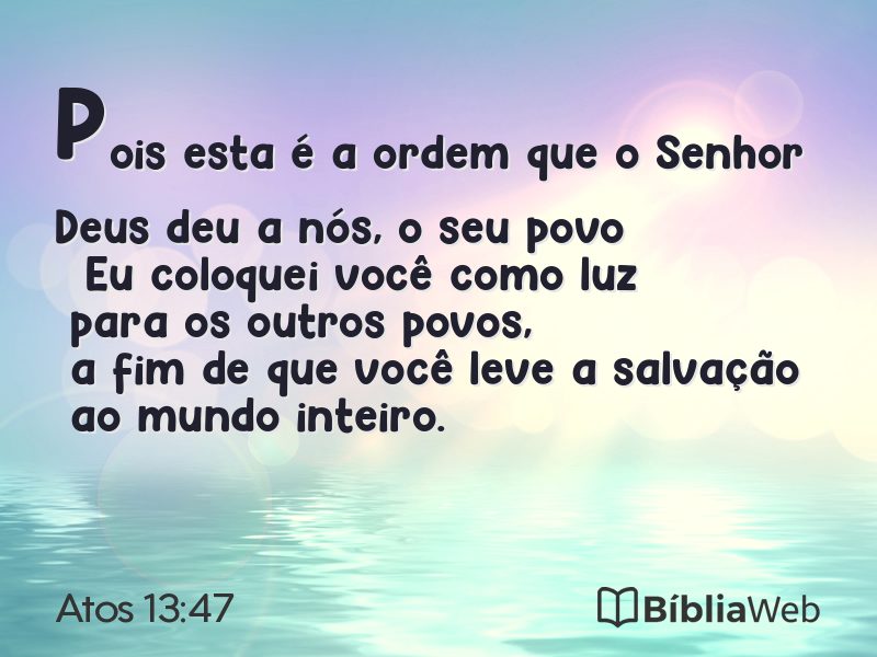 Atos 13:47 em imagem para compartilhar