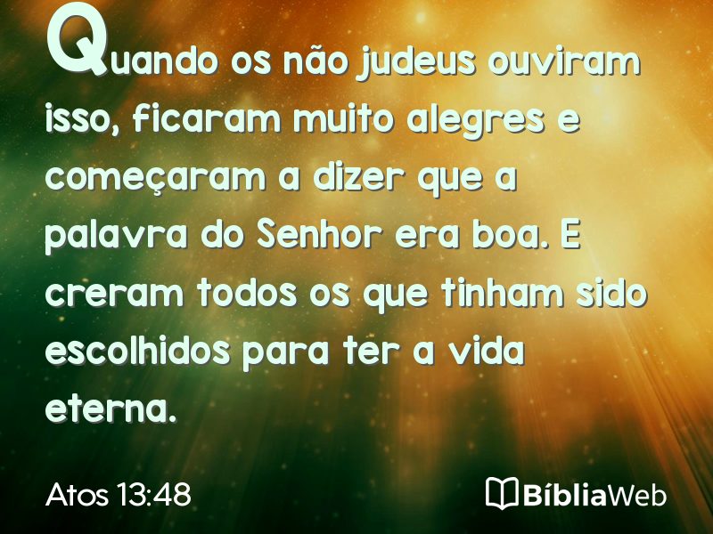 Atos 13:48 em imagem para compartilhar