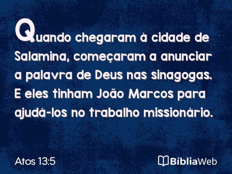 Atos 13:5 em imagem para compartilhar
