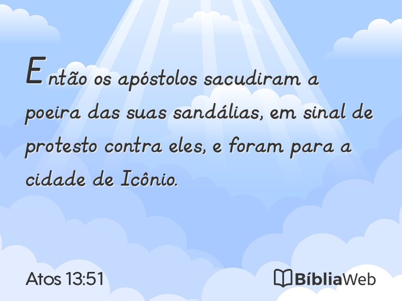 Atos 13:51 em imagem para compartilhar