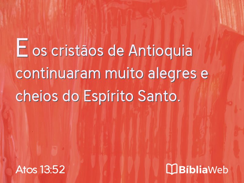 Atos 13:52 em imagem para compartilhar