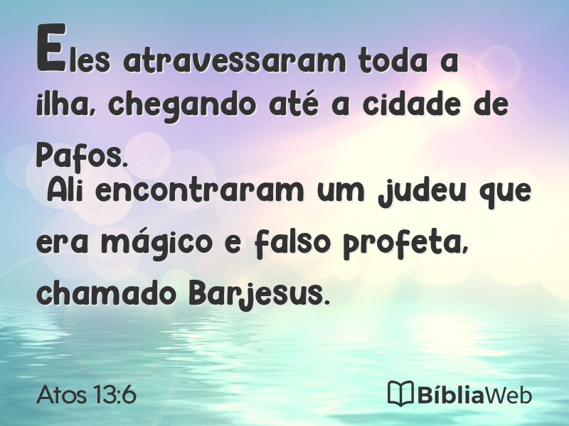 Atos 13:6 em imagem para compartilhar