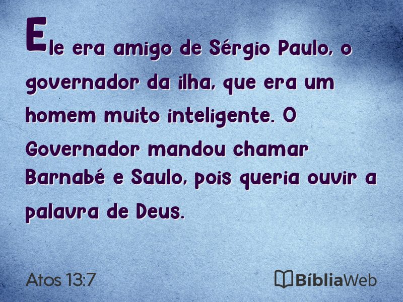 Atos 13:7 em imagem para compartilhar