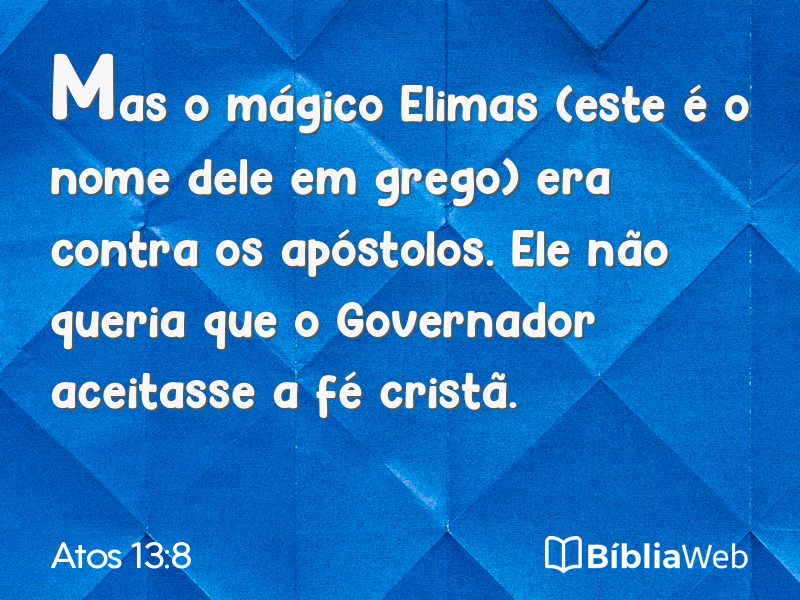 Atos 13:8 em imagem para compartilhar