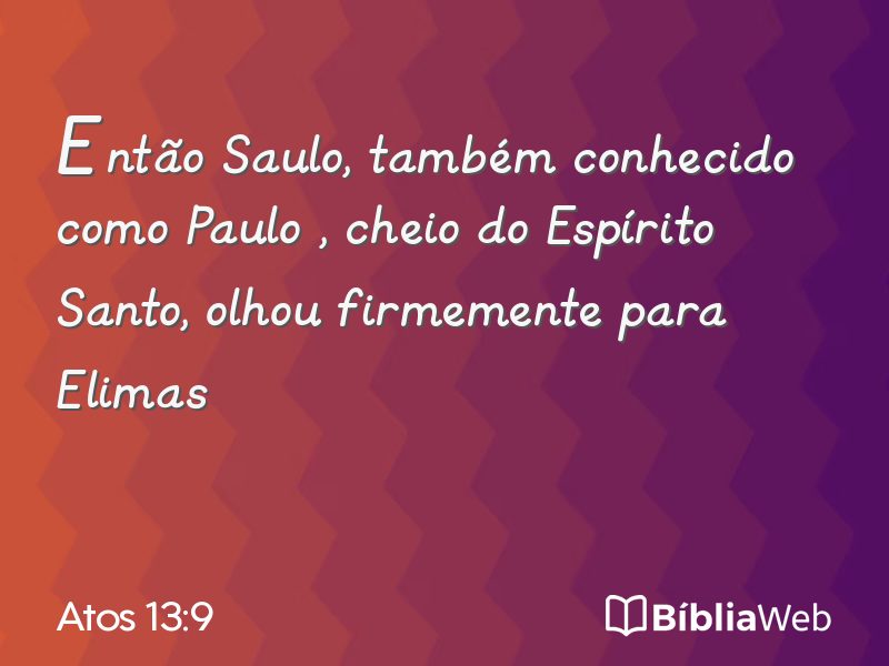 Atos 13:9 em imagem para compartilhar