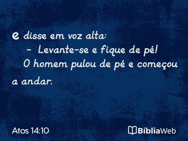 Atos 14:10 em imagem para compartilhar