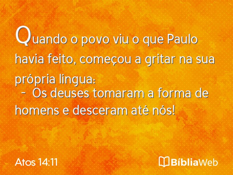 Atos 14:11 em imagem para compartilhar