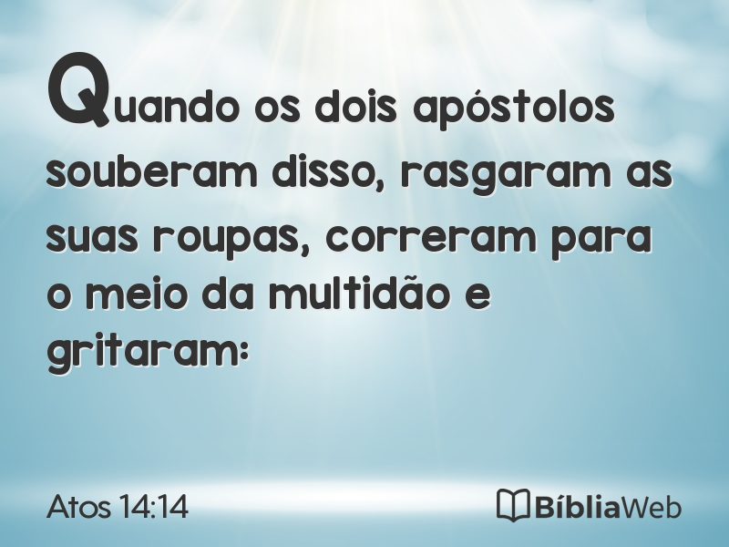 Atos 14:14 em imagem para compartilhar