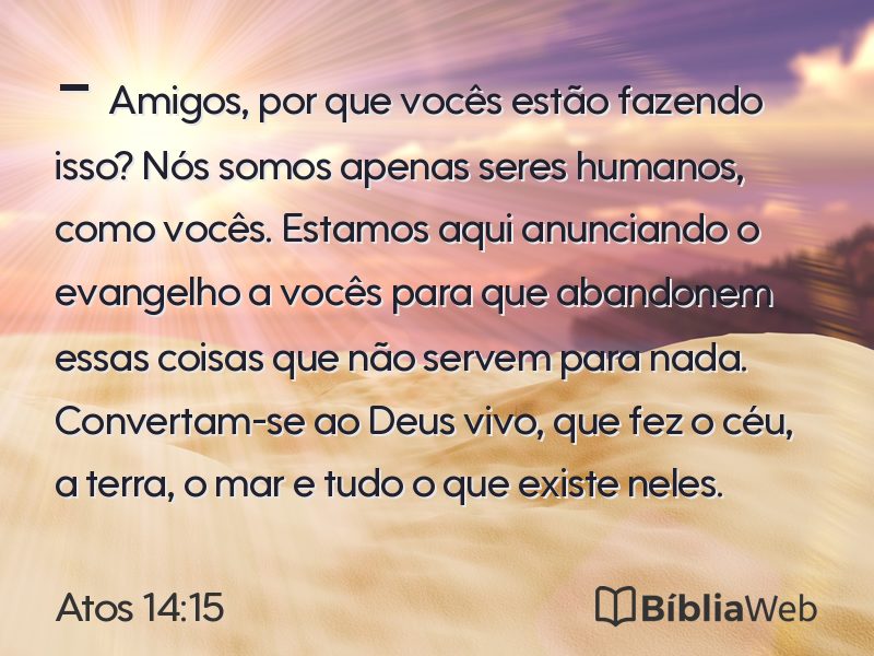 Atos 14:15 em imagem para compartilhar
