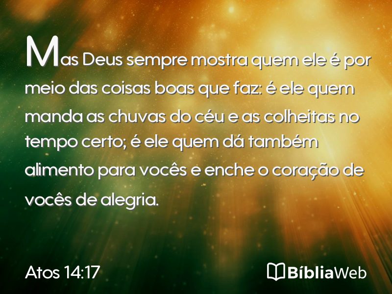 Atos 14:17 em imagem para compartilhar