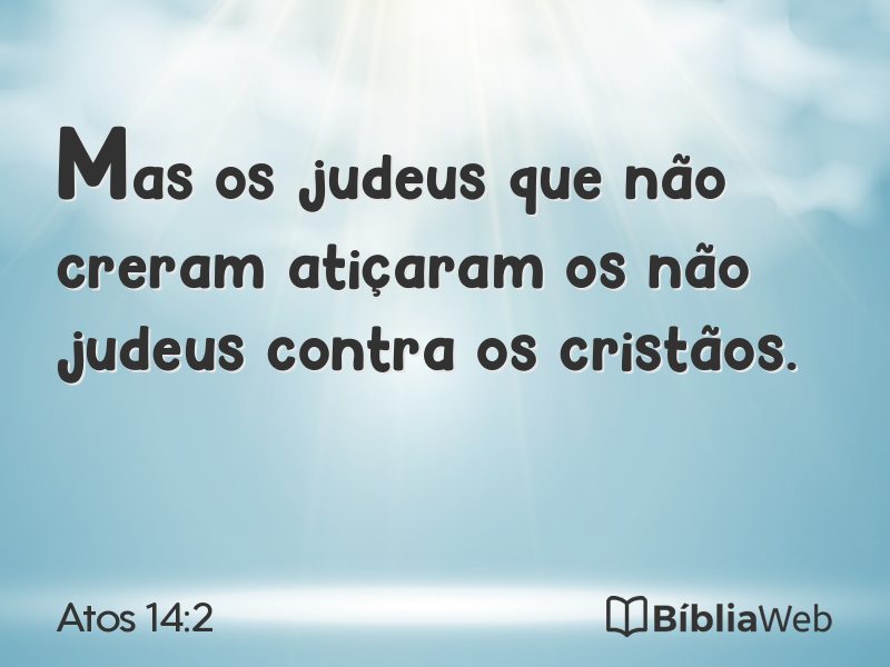 Atos 14:2 em imagem para compartilhar