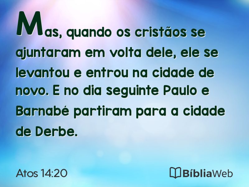 Atos 14:20 em imagem para compartilhar