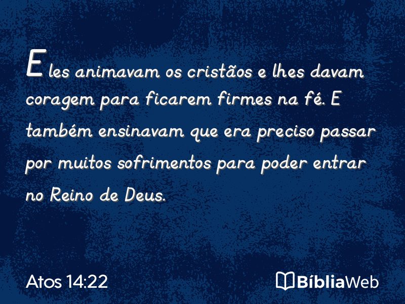 Atos 14:22 em imagem para compartilhar