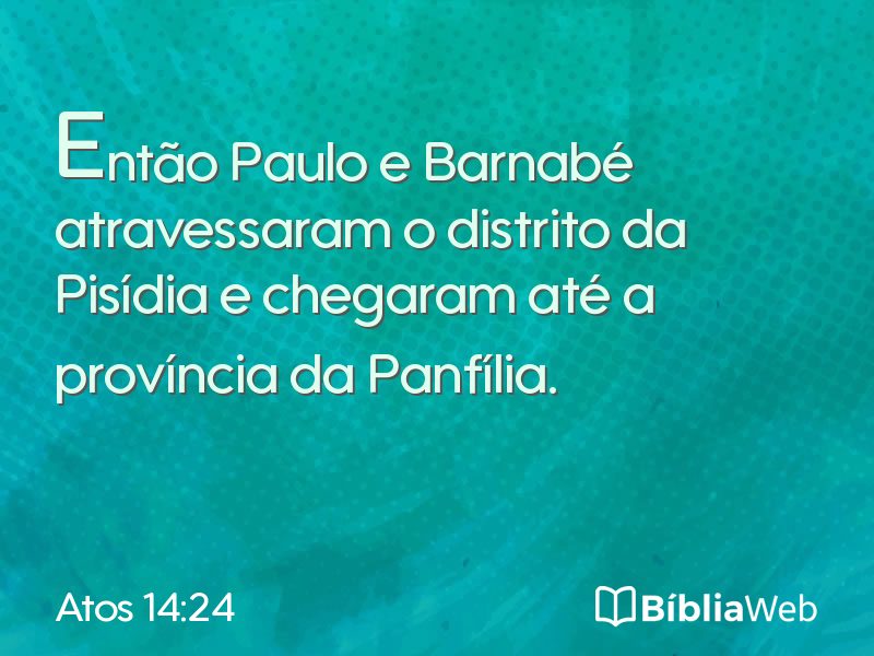 Atos 14:24 em imagem para compartilhar