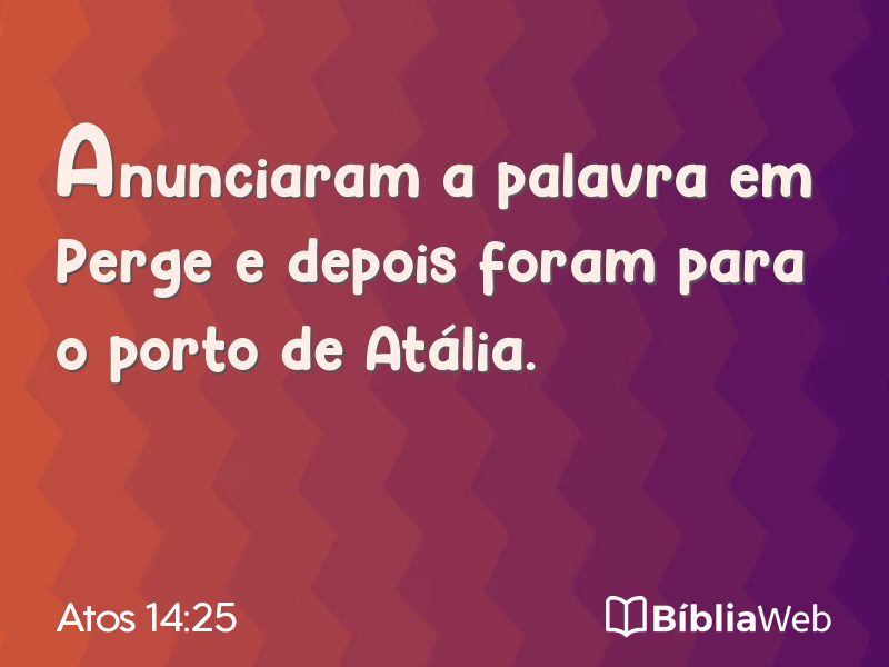 Atos 14:25 em imagem para compartilhar