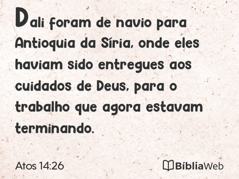 Atos 14:26 em imagem para compartilhar