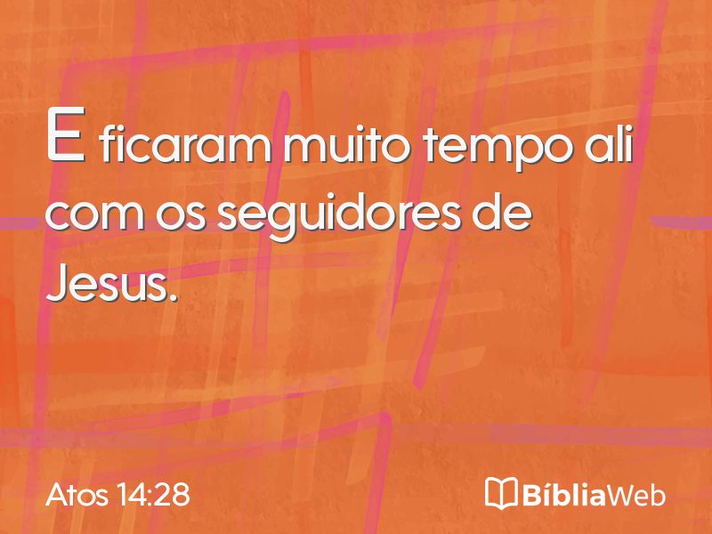 Atos 14:28 em imagem para compartilhar