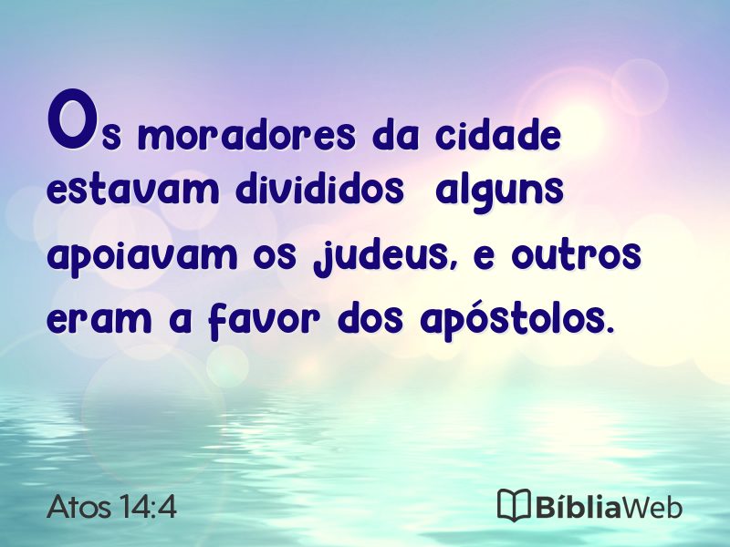Atos 14:4 em imagem para compartilhar