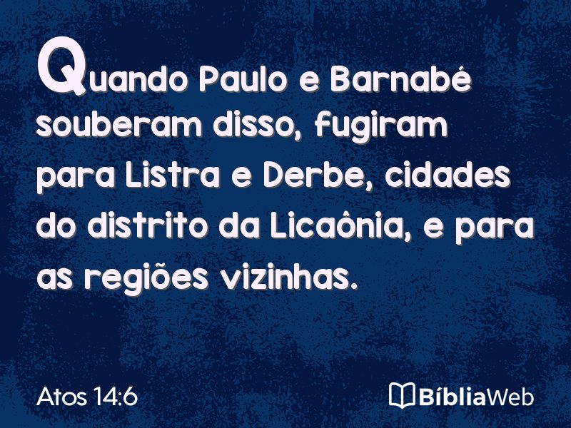 Atos 14:6 em imagem para compartilhar