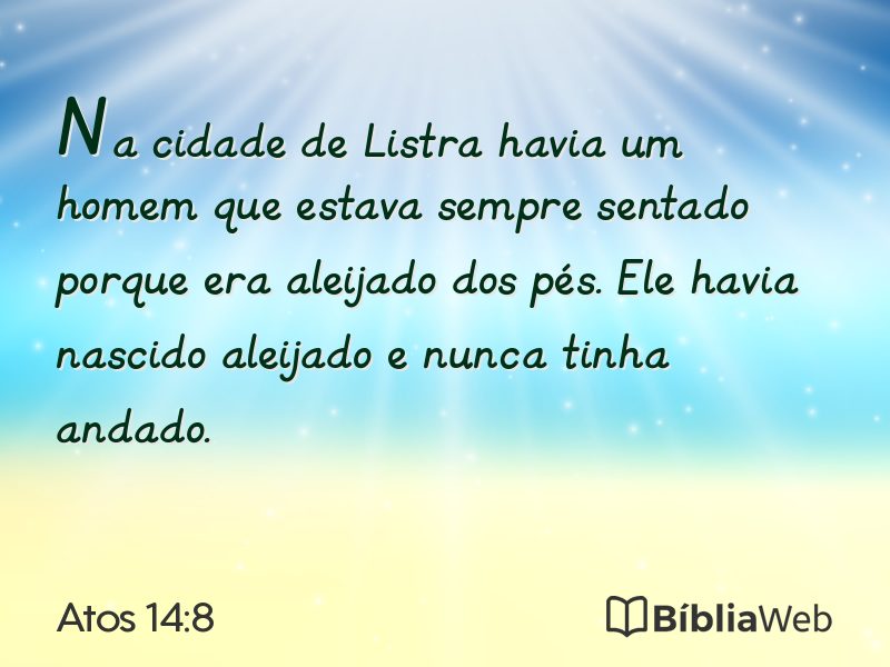 Atos 14:8 em imagem para compartilhar