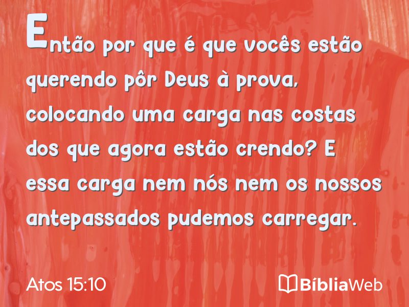 Atos 15:10 em imagem para compartilhar