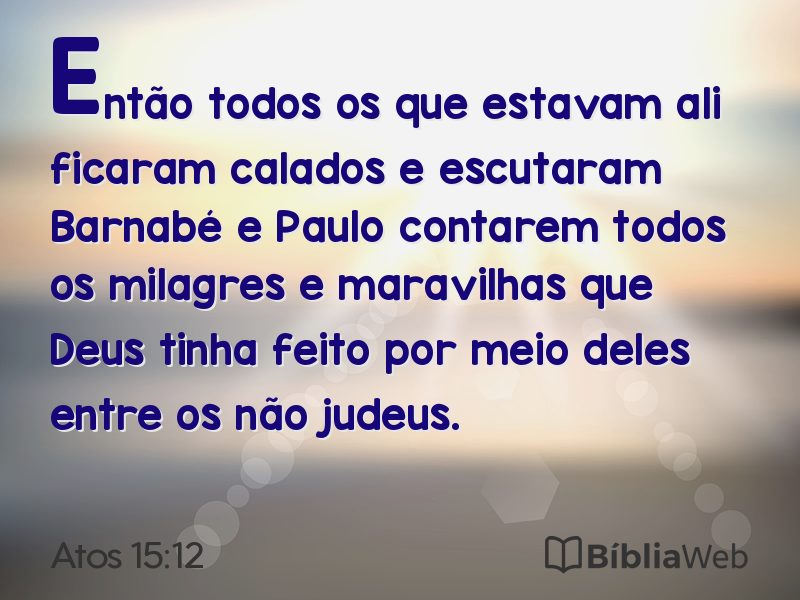 Atos 15:12 em imagem para compartilhar