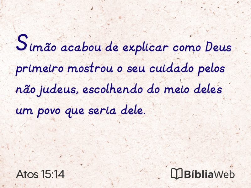 Atos 15:14 em imagem para compartilhar