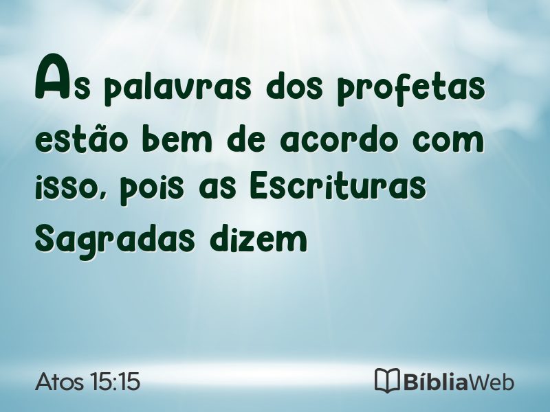 Atos 15:15 em imagem para compartilhar