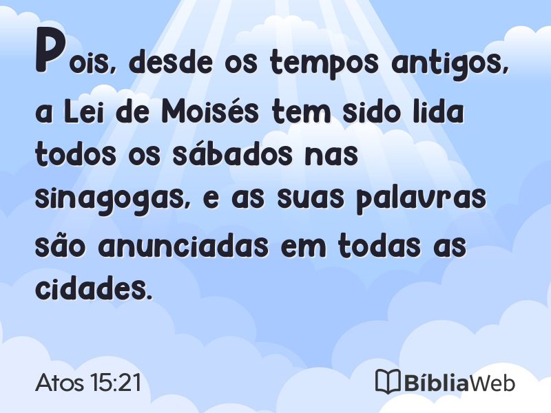 Atos 15:21 em imagem para compartilhar