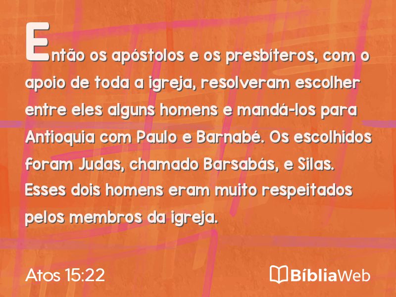 Atos 15:22 em imagem para compartilhar
