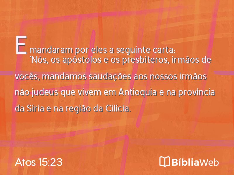 Atos 15:23 em imagem para compartilhar