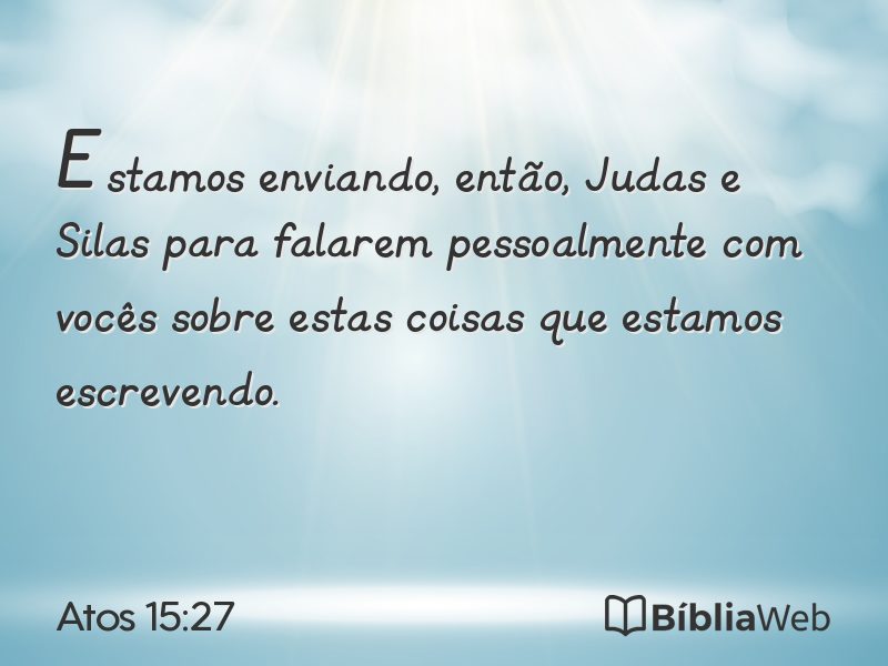 Atos 15:27 em imagem para compartilhar
