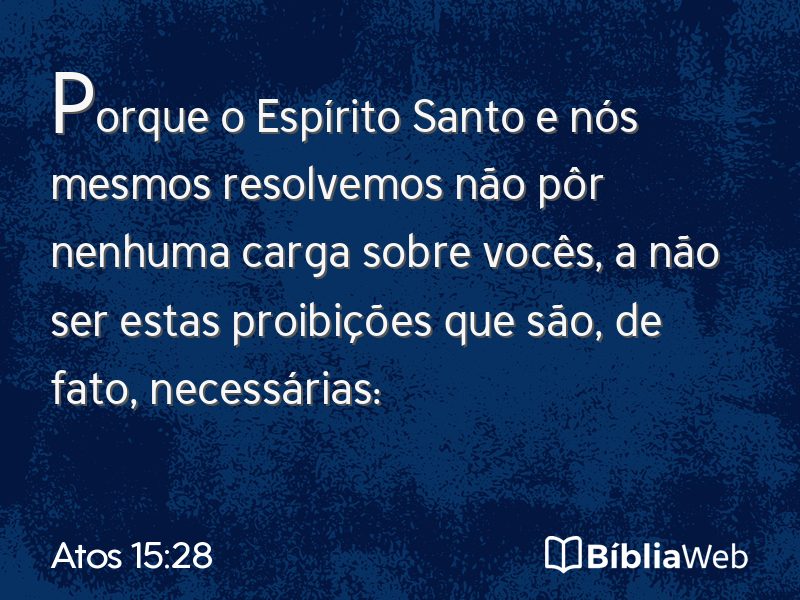 Atos 15:28 em imagem para compartilhar